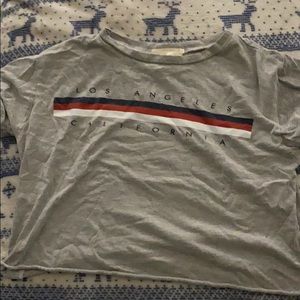 Gray t with stripes